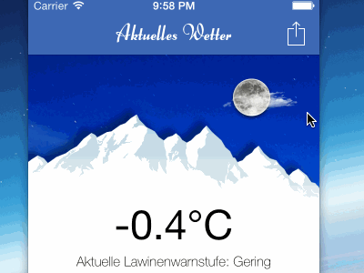 Ski Resort App Weather Refresh [GIF] app gif obertauern refresh ux