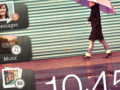 HTC Rhyme android clock design home htc photography rhyme screen texture typography ui