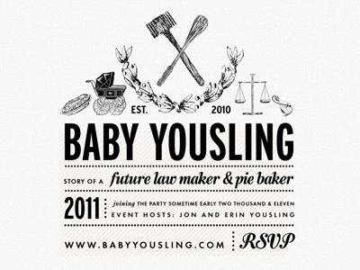 Baby Yousling announcement baby brand function line art semilla tumblr vintage