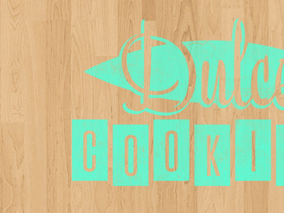 Dulce Cookies bakery branding cookies logo retro texture woodgrain