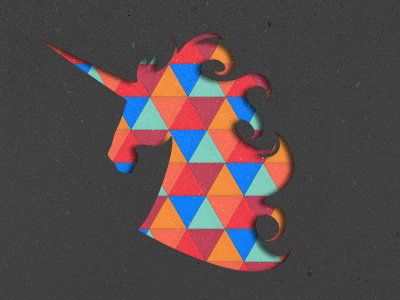 Geometric Unicorn branding gay geometric logo minimalist pattern rainbow texture triangle unicorn