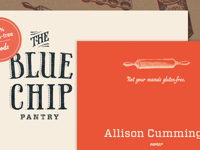 Blue Chip ID Snippet bakery gluten-free kitchen prohibition logo branding texture phaeton vintage corp id pantry screenprint