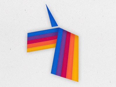 The Chosen Unicorn branding gay geometric logo minimalist rainbow unicorn