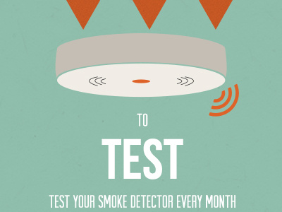 Remember to Test Your Smoke Alarm design nina haglund poster typography