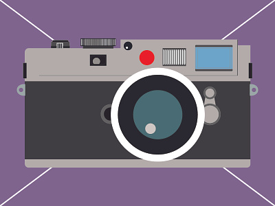 Leica camera flat illustration leica