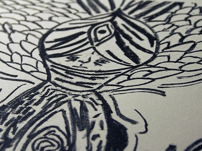 Litho Detail detail drawing illustration lithography print printmaking stone