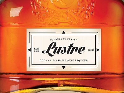 Lustre branding cognac liquor logo type