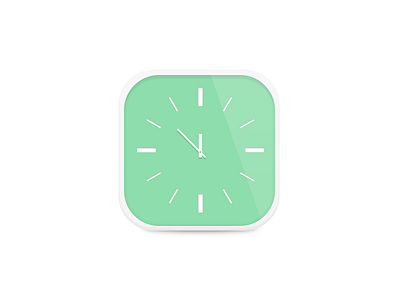 Clock clean clock green time white