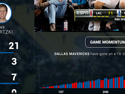 NBA App analytics app button compare mobile nba score sports stats tv ui ux
