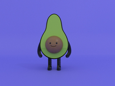 Naked Avocado WIP 01 3d 3d character avocado cinema 4d food