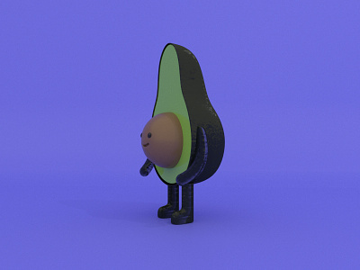 Naked Avocado WIP 02 3d 3d character avocado cinema 4d food