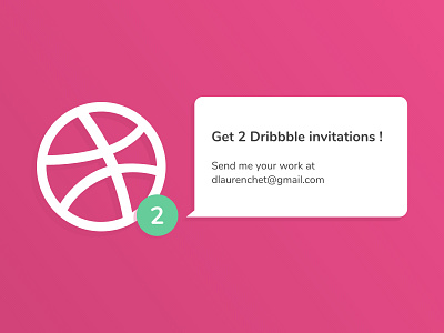 2 Dribbble invitation tickets