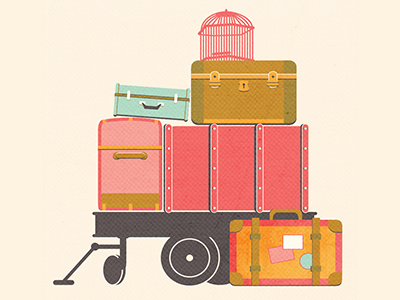 Adventure IF bags digital editorial illustration illustrator travel vector