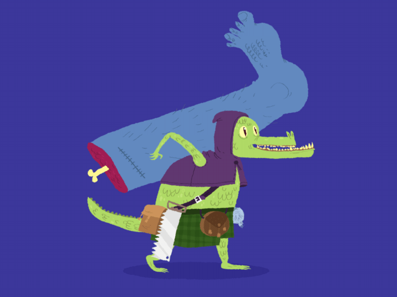 The Strondenboney Alligator animation cute design drawing fun gif gif animated illustration monster rewfoe twitch