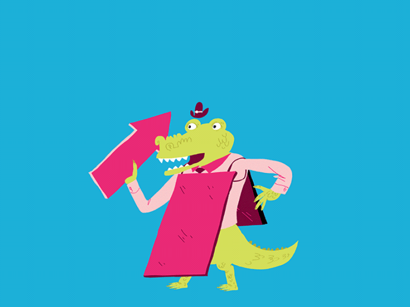 Koodo Mobile aligator animation cute drawing fun gif gif animated illustration rewfoe