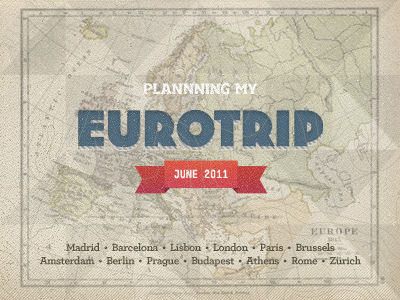 Eurotrip 2011 europe map texture travel