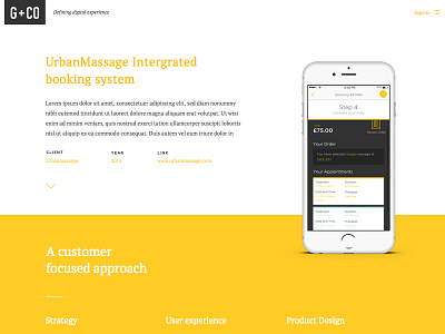 Project Case Study agency app casestudy colour mobile portfolio ui website yellow