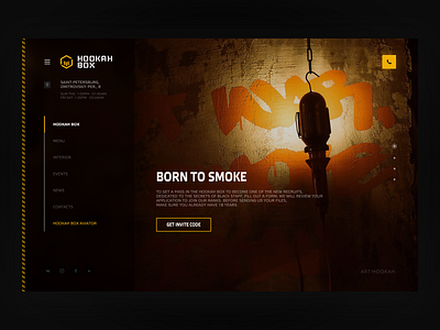 Hookah Box box centered design hookah human interaction ui ux web