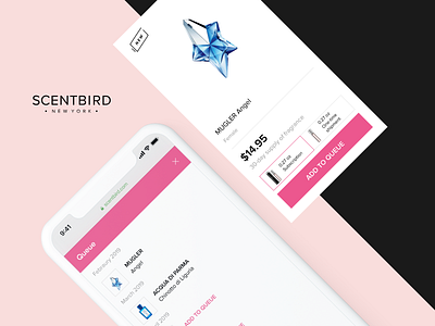 My Queue – Scentbird concept design first mobile new york perfume scentbird ui ux web