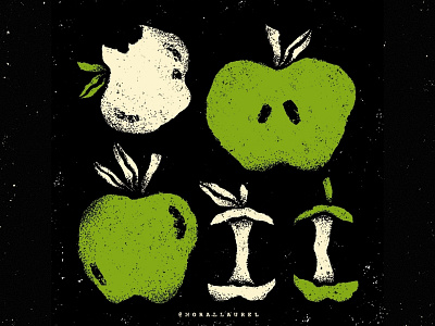 07. Apple 🍏 - Moral Laurel's Inktober apple apple illustration apples digital illustration halloween inktober inktober 2020 ipadpro ipadprocreate moral laurel inktober prompt list spooky