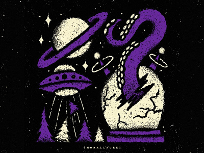 22. Aliens 👽- Moral Laurel's Inktober alien illustration aliens halloween halloween inktober inktober inktober2020 ipadpro ipadprocreate moral laurel inktober promptlist purple purple alien saturn space space illustration spooky ufo