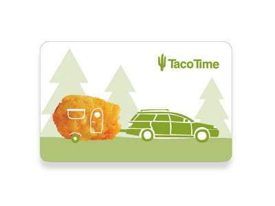 Taco Time NW Seasonal Cactus Cards - Spring cactus cactus cards camper camping fast food gift cards illustration outdoors pnw pnw camper pnw camping subaru taco time taco time nw taco time nw cactus cards tater tots trailer