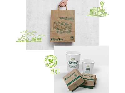 Taco Time NW Packaging Re-Brand cactus design fast food packaging handlettering illustration lettering nathan yoder package design packaging packaging design pnw pnw design taco time taco time nw tacos