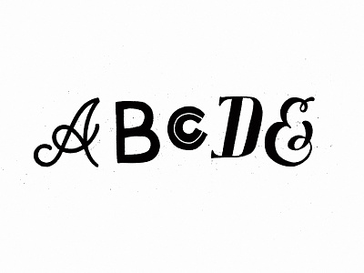 ABCDE Lettering Practice abcde alphabet alphabet lettering black and white black and white lettering digital handlettering digital lettering hand lettering handlettering illustration illustrator ipad handlettering ipad illustration lettering script script lettering texture textured lettering typography