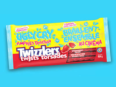 Twizzler's Twisted Shoutouts - Ugly Cry Package campaign candy cartoon handlettering hersheys illustration crying lettering shoutout twizzlers