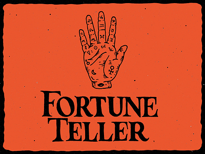 F is for Fortune Teller fortune teller handlettering illustration inktober inktober2k18 lettering palm reading typography witchcraft