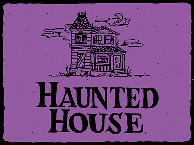 H is for Haunted House ghosts halloween handlettering haunted house illustration inktober inktober2k18 lettering purple spirit typography