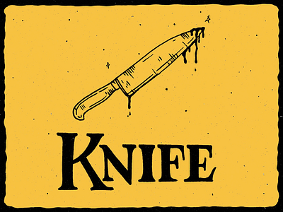 K is for Knife alphabet halloween handlettering illustration ink inktober knife lettering typography