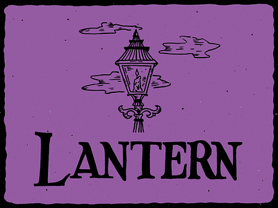 L is for Lantern alphabet halloween handlettering illustration inktober lantern lettering purple retro series typography