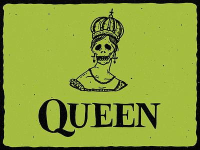 Q is for Queen alphabet green halloween handlettering illustration inktober lettering queen typography