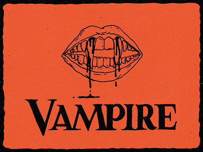 V is for Vampire alphabet blood color fangs halloween handletter handlettering handmade illustration illustrator inktober lettering spooky teeth typography vampire
