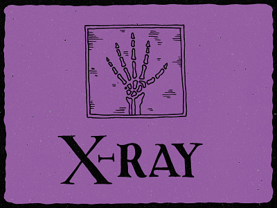 X is for X-Ray alphabet bones color halloween handletter handlettering handmade illustration illustrator inktober lettering skeleton spooky typography xray