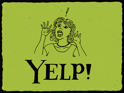 Y is for Yelp! alphabet green halloween handletter handlettering handmade illustration illustrator inktober lettering spooky typography yelp