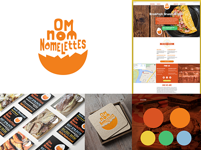 Om Nom Nomelettes adobe illustrator adobe photoshop branding collateral graphic design identity illustration logo web design