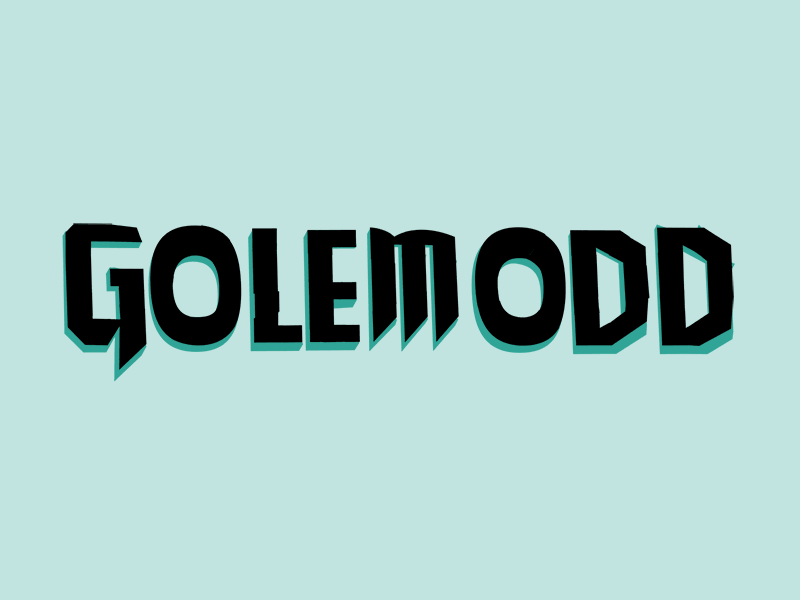 Golem & Odd Logo adventure animation break comic comics crack gif logo odd sci fi stone underground
