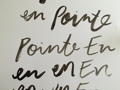 En Pointe Events hand lettering identity small business typography