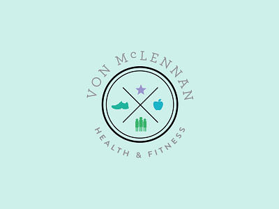 Von McLennan Health & Fitness fitness health logo design logo love personal training small business