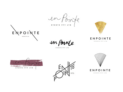 En Pointe Events event design logo design logo love