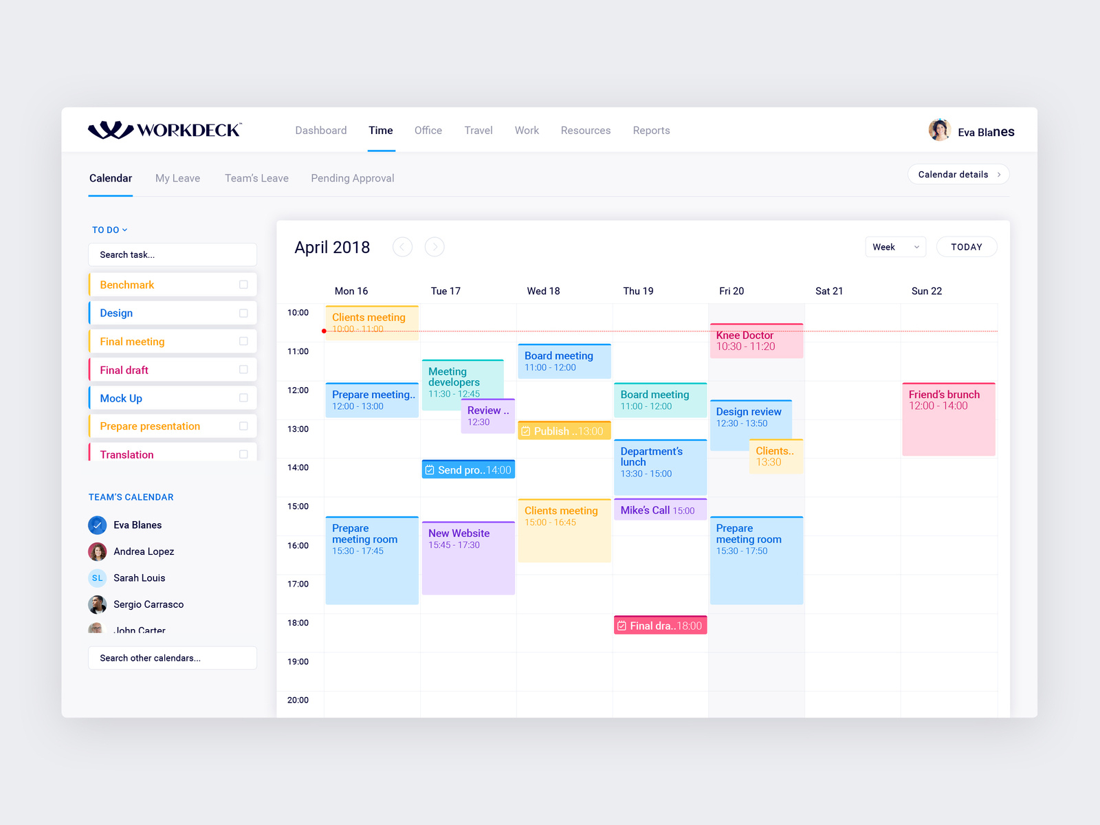Workdeck Calendar by Eva Blanes on Dribbble