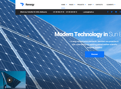 Renergy - Solar and Renewable Energy WordPress Theme alternative energy bio energy eco ecology environment green energy natural organic recycling renewable energy solar windmill