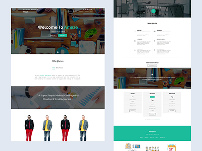 Onepage WordPress Theme - Amaze agency bootstrap business clean creative dark landing page minimal one page portfolio responsive rtl sass ui visual composer webdesign website wordpress