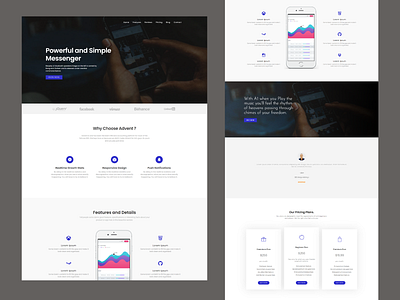 Advent - Landing Page Marketing WordPress Theme app business digital marketing landing page lead generation marketing marketing agency marketing company one page online marketing responsive seo webdesign website woocommerce wordpress