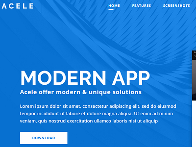 Acele - Landing Page WordPress Theme app bootstrap business creative game landing page mobile modern one page parallax responsive showcase