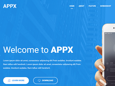 Appx - App Landing Page app bootstrap creative html5 landing page mobile onepage responsive technology visual composer wordpress app theme wordpress marketing theme