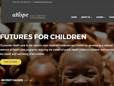 Ahope - Charity & Nonprofit Help WordPress Theme bootstrap charity church donation foundation fund fundraising nonprofit organization paypal responsive visual composer