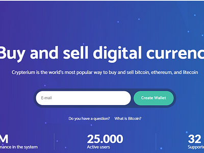 Crypterium - Cryptocurrency Bitcoin NFT WordPress Theme